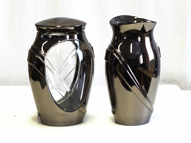 Hřbitovní váza a lampa kovová luxus.jpg